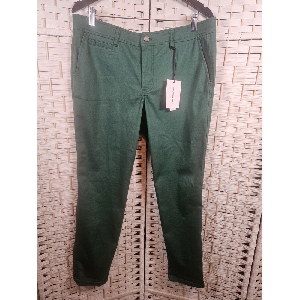 41 Hawthorn Womens Rosabel Mid Rise Skinny Pants Dark Green 16 Work Career